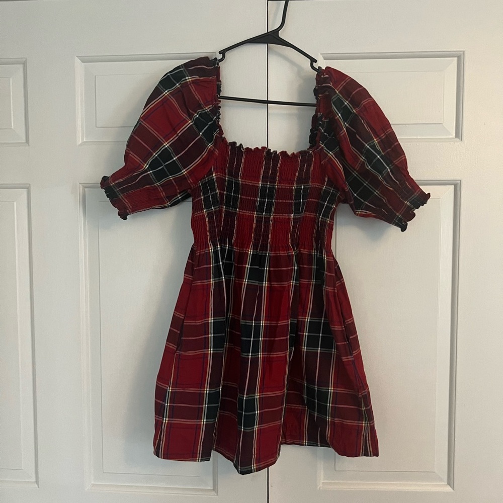 Hill House Athena red tartan dress